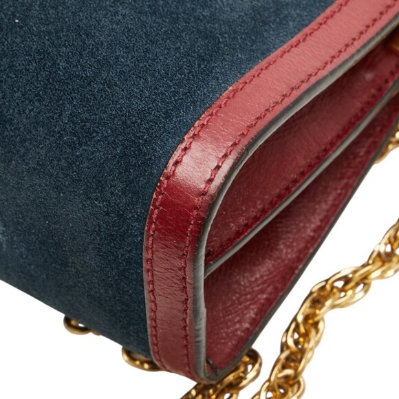 GUCCI Red Leather Shoulder Bag - Picture 6 of 14